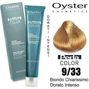 OYSTER Краска для волос Perlacolor 9/33 насыщенный золотистый очень светлый блондин, 100 мл. copy_OYCC03100933 фото