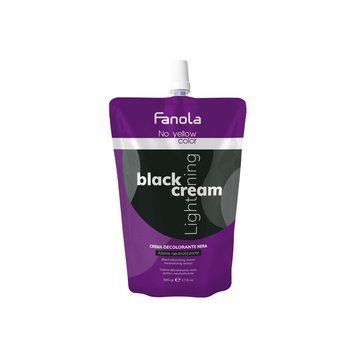 Fanola No Yellow Lightening Black Cream - Чорний освітлювальний крем з ефектом срібла, 500г 8008277760841 фото