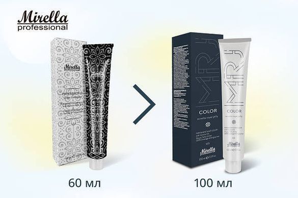 MIRELLA MRJ стойкая крем-краска для волос 100 мл с пчелиным маточным молочком, кокосовым маслом, пантенолом и алоэ, 100 мл 999 фото