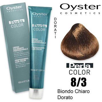 OYSTER Краска для волос Perlacolor 8/3 золотистый светлый блондин, 100 мл. copy_ OYCC03100803 фото