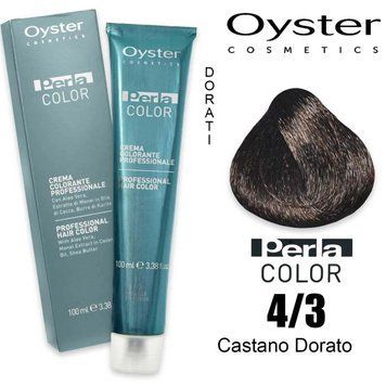 OYSTER Фарба для волосся Perlacolor 4/3 золотисто-каштановий, 100 мл. copy_OYCC03100403 фото