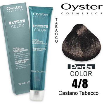OYSTER Фарба для волосся Perlacolor 4/8 тютюновий каштановий, 100 мл. copy_OYCC03100408 фото